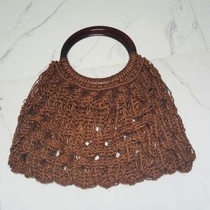 Spanish Woven Hand Bag, L, Brown